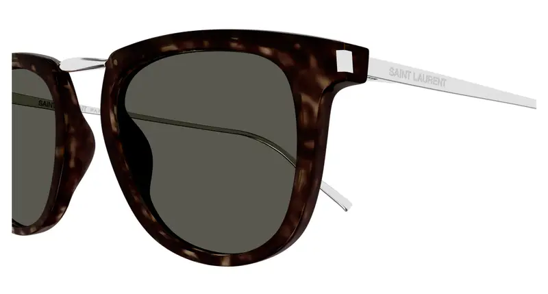SAINT LAURENT Unisex SL 753 002 Occhiali da sole Acetato Havana Grigio Rotonda miniatura 2