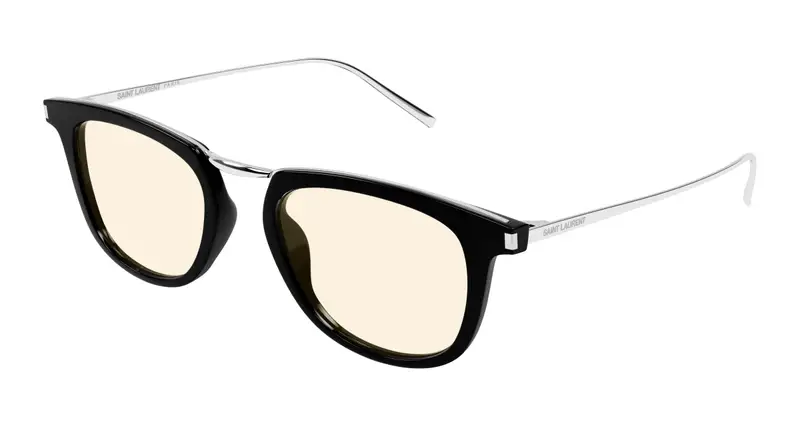 SAINT LAURENT Unisex SL 753 003 Occhiali da sole Acetato Nero  Rotonda