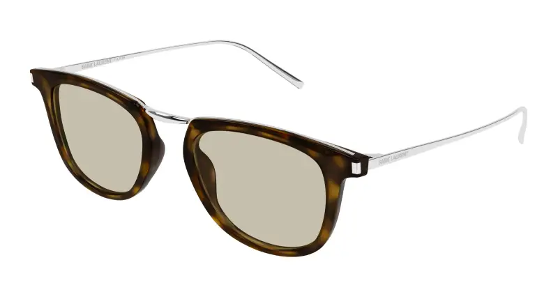 Unisex SL 753 007 Occhiali da sole Acetato Havana Marrone Rotonda