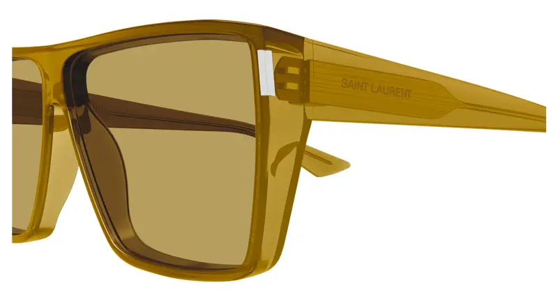 SAINT LAURENT Unisex SL 756 004 Occhiali da sole Bio-iniettato Marrone Marrone Squadrata miniatura 2