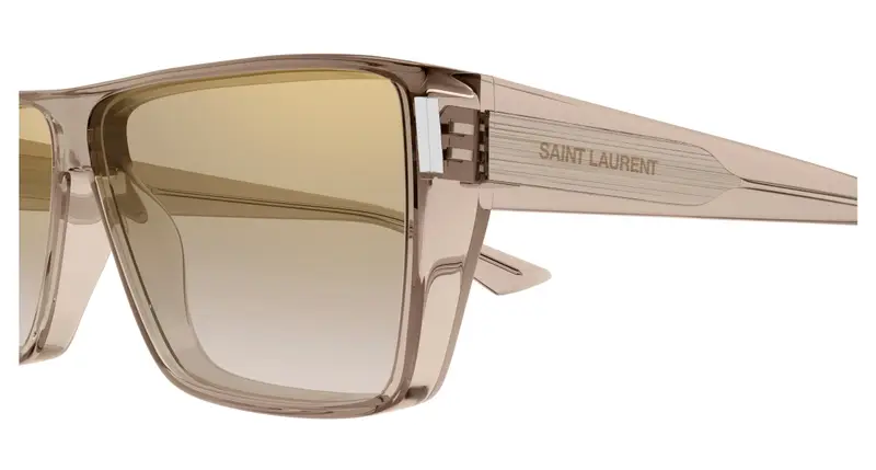 SAINT LAURENT Unisex SL 757 003 Occhiali da sole Bio-iniettato Giallo Marrone Squadrata miniatura 2