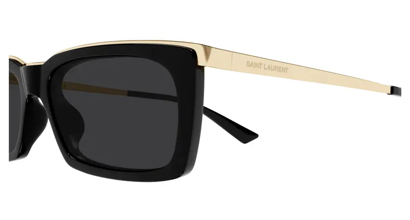 SAINT LAURENT Unisex SL 766 001 Occhiali da sole Acetato Nero Nero Squadrata miniatura 2