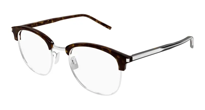 Unisex SL 779 002 Montature da vista Acetato Havana Trasparente Rotonda