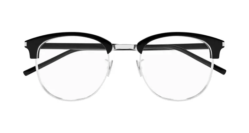 Unisex SL 779 003 Montature da vista Acetato Nero Trasparente Rotonda miniatura 2