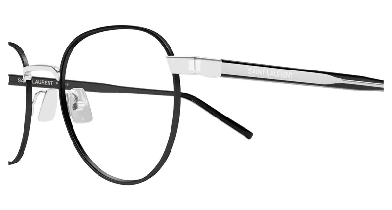 SAINT LAURENT Unisex SL 781 003 Montature da vista Metallo Argento Trasparente Rotonda miniatura 2