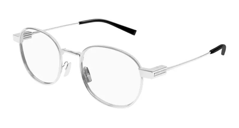 Unisex SL 785 001 Montature da vista Metallo Argento Trasparente Rotonda