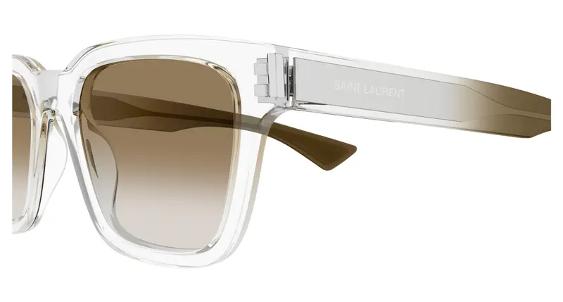 SAINT LAURENT Unisex SL 790 004 Occhiali da sole Acetato Cristallo Marrone Squadrata miniatura 2