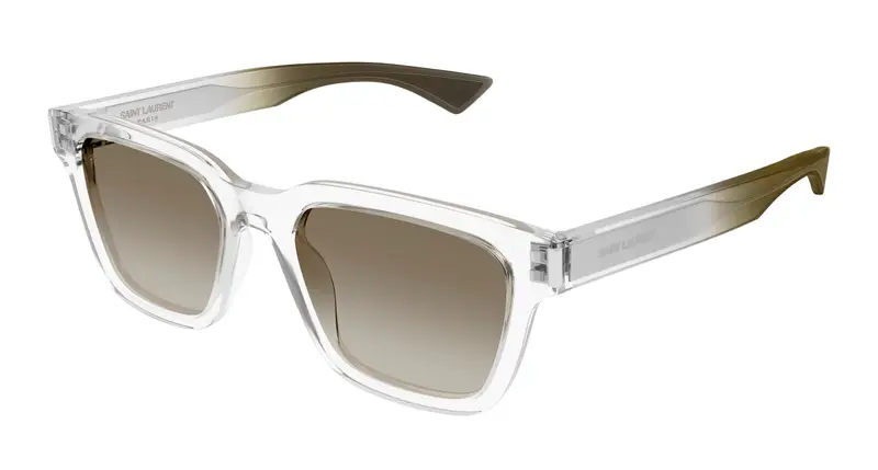 SAINT LAURENT Unisex SL 790 005 Occhiali da sole Acetato Cristallo Verde Squadrata