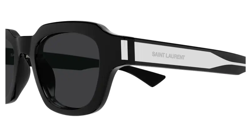 SAINT LAURENT Unisex SL 791 001 Occhiali da sole Acetato Nero Nero Squadrata miniatura 2