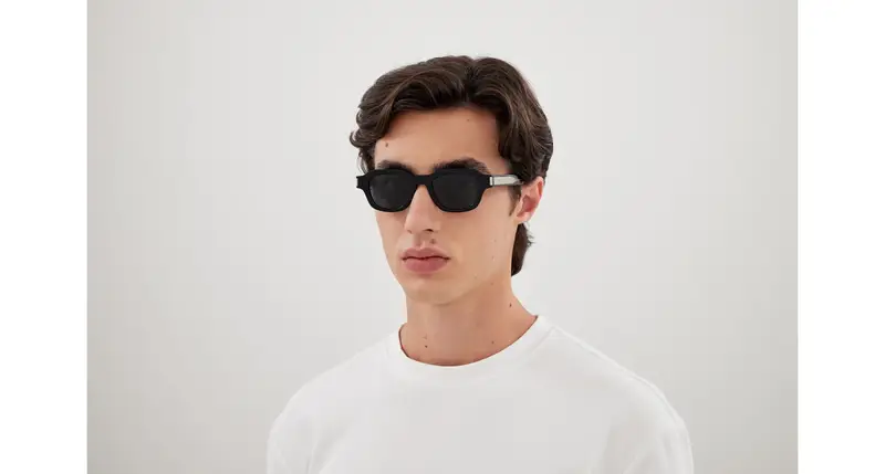 SAINT LAURENT Unisex SL 791 001 Occhiali da sole Acetato Nero Nero Squadrata miniatura 3