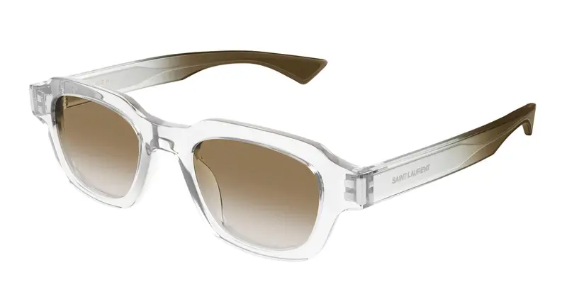 SAINT LAURENT Unisex SL 791 003 Occhiali da sole Acetato Cristallo Marrone Squadrata