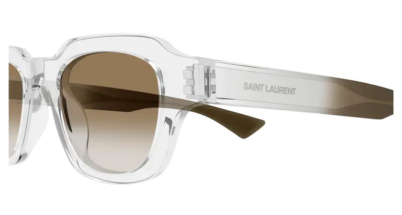 SAINT LAURENT Unisex SL 791 003 Occhiali da sole Acetato Cristallo Marrone Squadrata miniatura 2