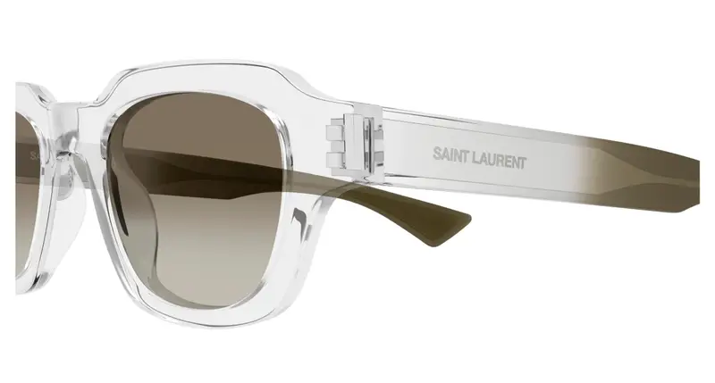 SAINT LAURENT Unisex SL 791 004 Occhiali da sole Acetato Cristallo Verde Squadrata miniatura 2