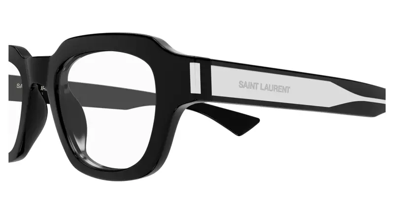 SAINT LAURENT Unisex SL 791 OPT 001 Montature da vista Acetato Nero Trasparente Squadrata miniatura 2