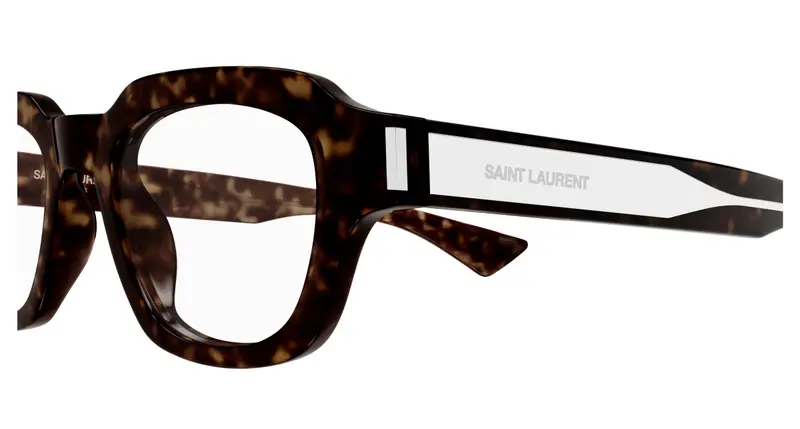 SAINT LAURENT Unisex SL 791 OPT 002 Montature da vista Acetato Havana Trasparente Squadrata miniatura 2