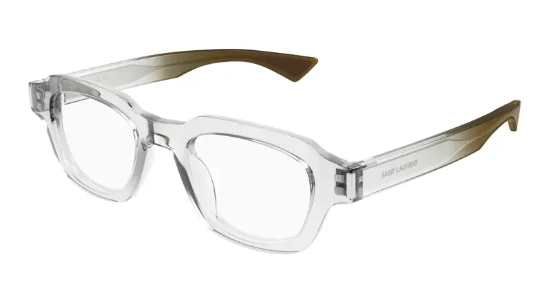 SAINT LAURENT Unisex SL 791 OPT 003 Montature da vista Acetato Cristallo Trasparente Squadrata