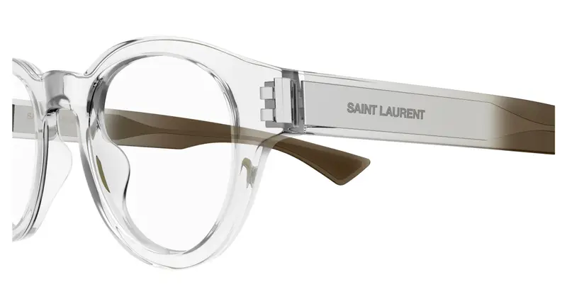SAINT LAURENT Unisex SL 792 003 Montature da vista Acetato Cristallo Trasparente Rotonda miniatura 2