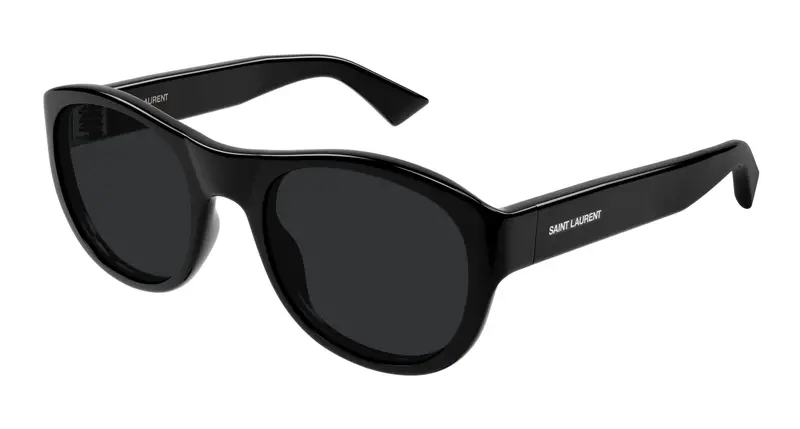 SAINT LAURENT Unisex SL 798 MAXIME 001 Occhiali da sole Acetato Nero Nero Rotonda