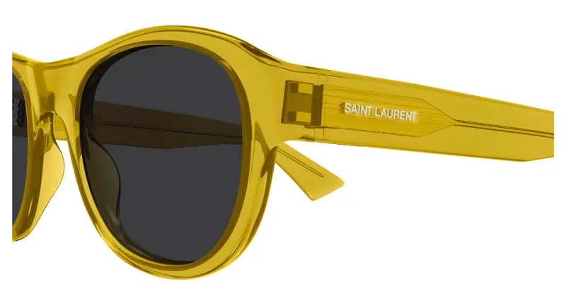 SAINT LAURENT Unisex SL 798 MAXIME 005 Occhiali da sole Acetato Giallo Nero Rotonda miniatura 2