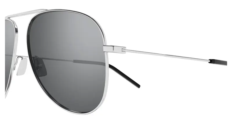 SAINT LAURENT Unisex SL 800 003 Occhiali da sole Metallo Argento Argento Pilot miniatura 2
