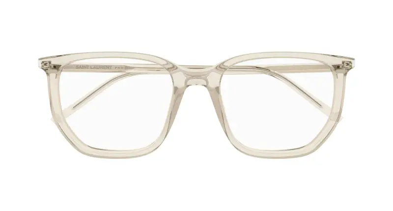 Unisex SL 802 004 Montature da vista Acetato Beige Trasparente Geometrica miniatura 2