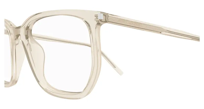 Unisex SL 802 004 Montature da vista Acetato Beige Trasparente Geometrica miniatura 3