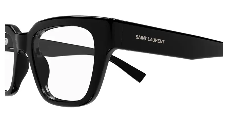 SAINT LAURENT Unisex SL 804 001 Montature da vista Acetato Nero Trasparente Squadrata miniatura 2