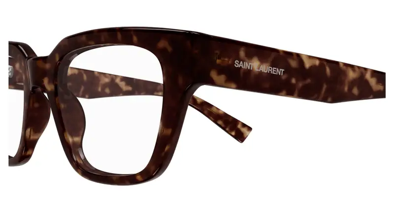 SAINT LAURENT Unisex SL 804 002 Montature da vista Acetato Havana Trasparente Squadrata miniatura 2