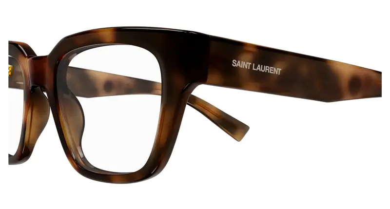 SAINT LAURENT Unisex SL 804 003 Montature da vista Acetato Havana Trasparente Squadrata miniatura 2