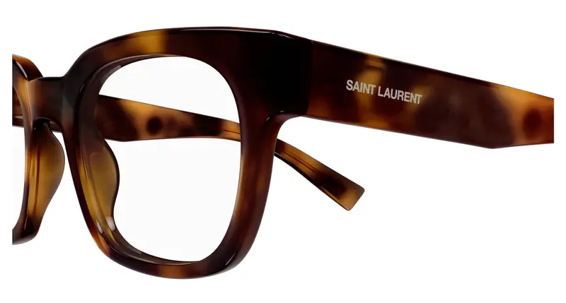 SAINT LAURENT Unisex SL 805 003 Montature da vista Acetato Havana Trasparente Rotonda miniatura 2