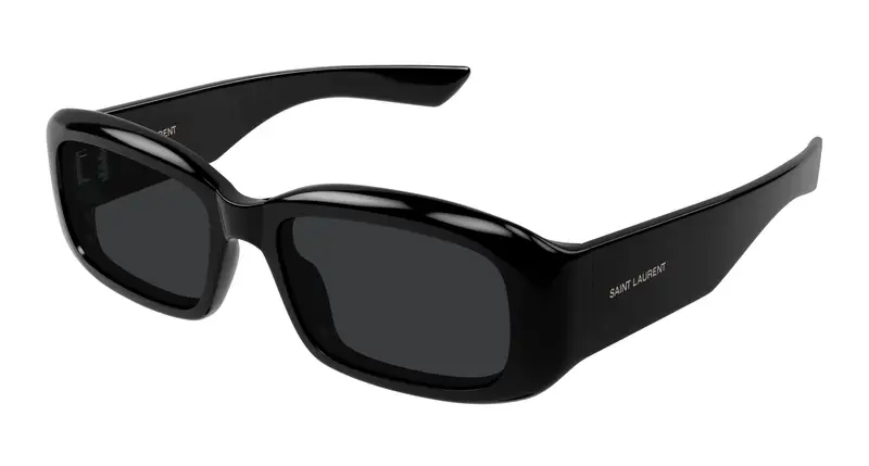 SAINT LAURENT Unisex SL 809 001 Occhiali da sole Acetato Nero Nero Squadrata