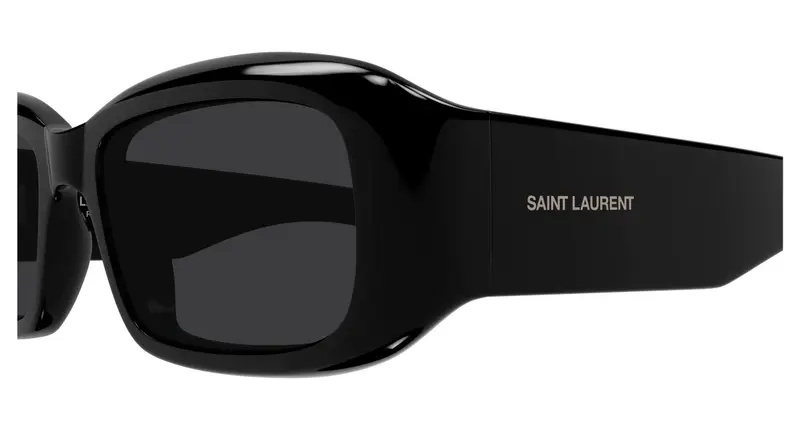 SAINT LAURENT Unisex SL 809 001 Occhiali da sole Acetato Nero Nero Squadrata miniatura 2