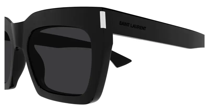 SAINT LAURENT Unisex SL 810 001 Occhiali da sole Acetato Nero Nero Squadrata miniatura 2