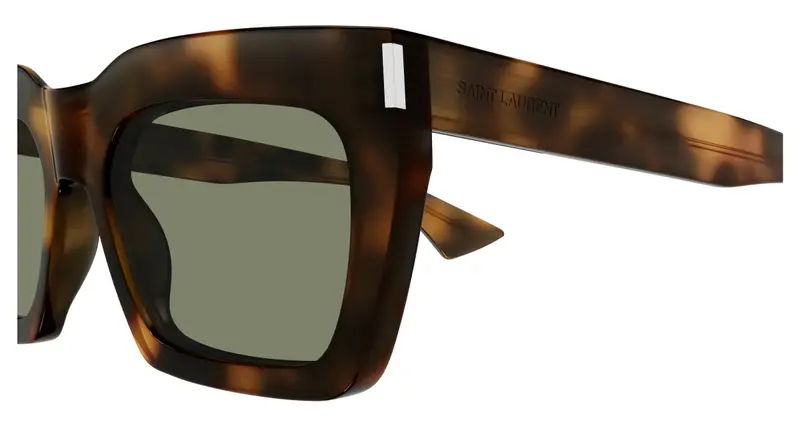 SAINT LAURENT Unisex SL 810 003 Occhiali da sole Acetato Havana Verde Squadrata miniatura 2