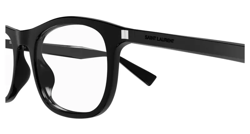 SAINT LAURENT Unisex SL 811 001 Montature da vista Acetato Nero Trasparente Squadrata miniatura 2