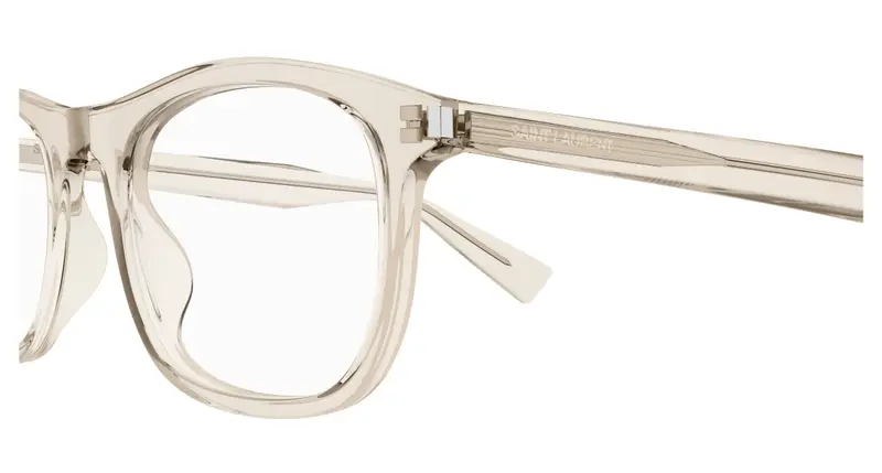 SAINT LAURENT Unisex SL 811 004 Montature da vista Acetato Beige Trasparente Squadrata miniatura 2