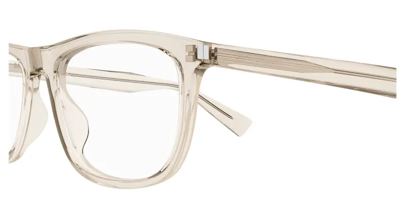 SAINT LAURENT Unisex SL 812 004 Montature da vista Acetato Beige Trasparente Squadrata miniatura 2