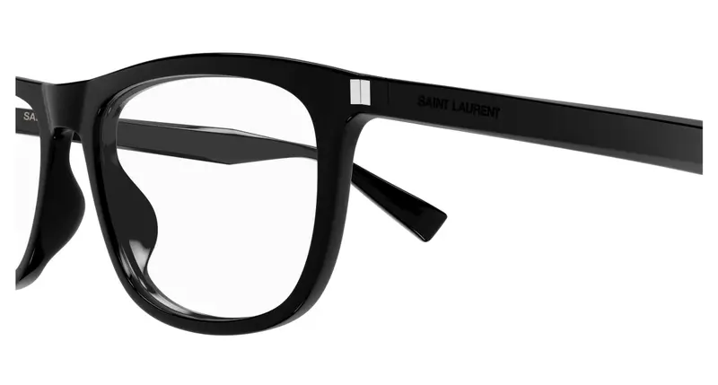 SAINT LAURENT Unisex SL 812 005 Montature da vista Acetato Nero Trasparente Squadrata miniatura 2