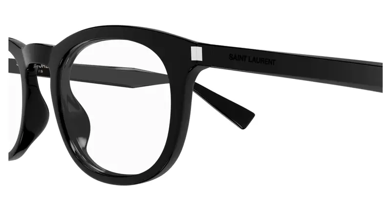 SAINT LAURENT Unisex SL 813 001 Montature da vista Acetato Nero Trasparente Squadrata miniatura 2