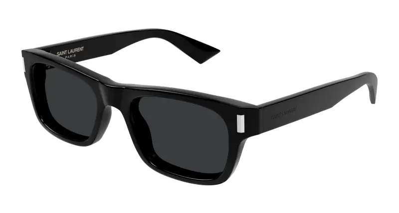 Unisex SL 83 001 Occhiali da sole Acetato Nero Nero Squadrata