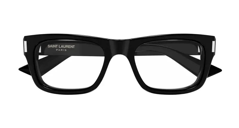 Unisex SL 83 OPT 001 Montature da vista Acetato Nero Trasparente Squadrata miniatura 2