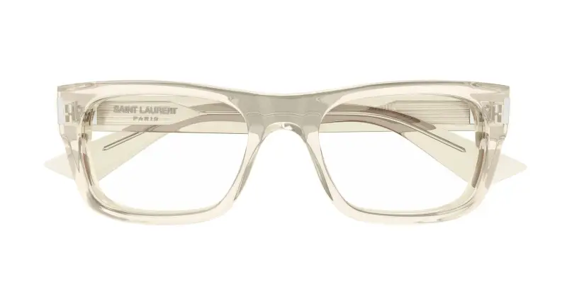 Unisex SL 83 OPT 004 Montature da vista Acetato Giallo Trasparente Squadrata miniatura 2