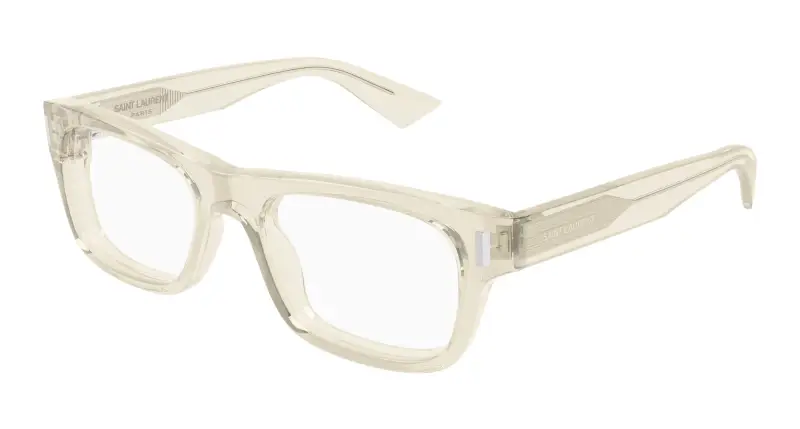 Unisex SL 83 OPT 004 Montature da vista Acetato Giallo Trasparente Squadrata