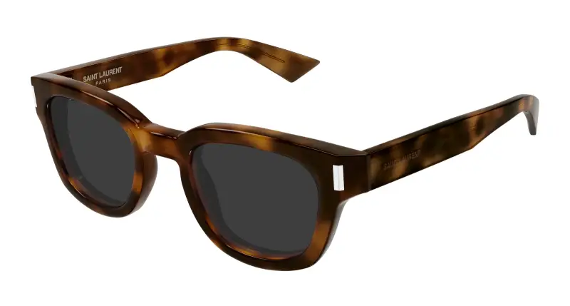 Unisex SL 838 006 Occhiali da sole Acetato Havana Grigio Rotonda