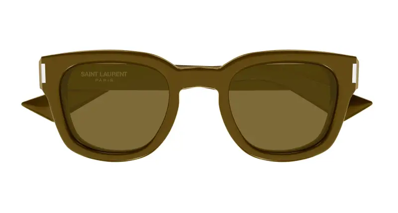 Unisex SL 838 007 Occhiali da sole Acetato Marrone Marrone Rotonda miniatura 2