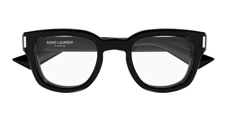 Unisex SL 838 OPT 001 Montature da vista Acetato Nero Trasparente Rotonda miniatura 2
