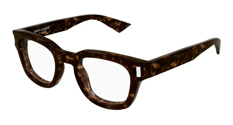 Unisex SL 838 OPT 002 Montature da vista Acetato Havana Trasparente Rotonda