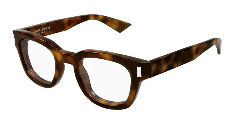 Unisex SL 838 OPT 003 Montature da vista Acetato Havana Trasparente Rotonda