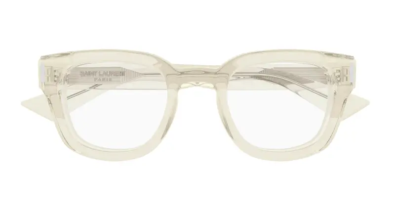 Unisex SL 838 OPT 004 Montature da vista Acetato Giallo Trasparente Rotonda miniatura 2