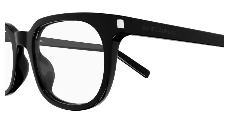 Unisex SL 840 001 Montature da vista Acetato Nero Trasparente Rotonda miniatura 3
